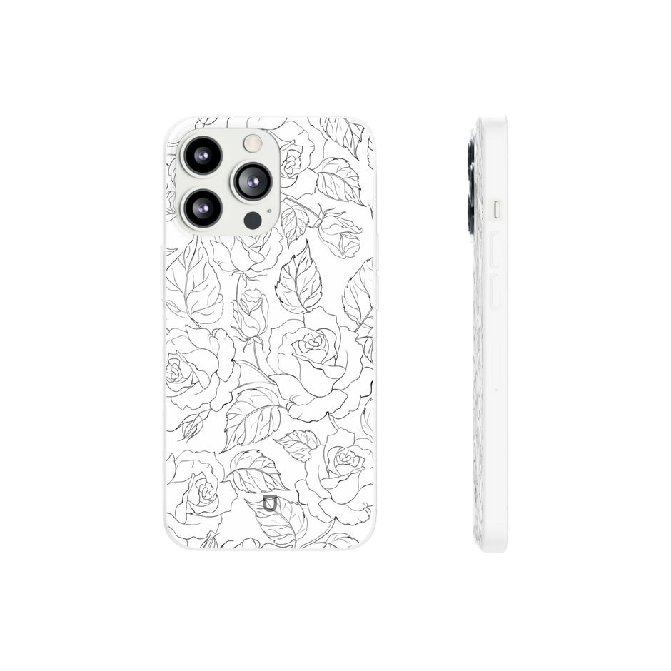 iPhone 13 Pro Flexi Case - Black Rose