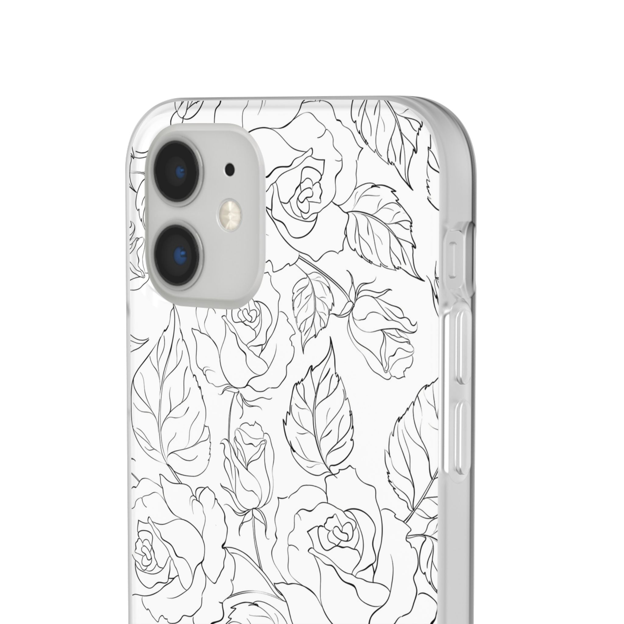 iPhone 12 Mini Flexi Case - Black Rose
