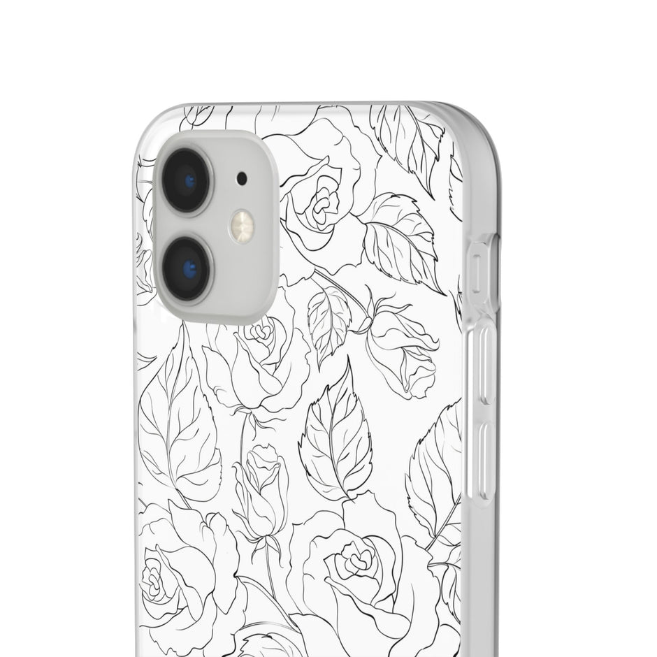 iPhone 12 Mini Flexi Case - Black Rose