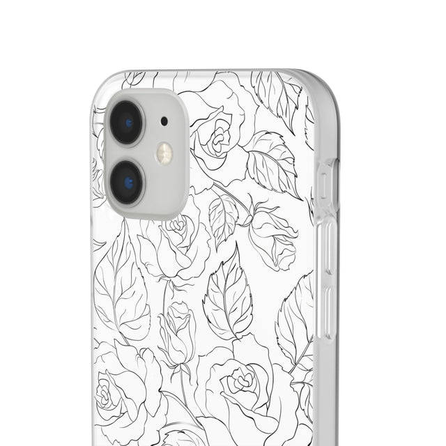 iPhone 12 Mini Flexi Case - Black Rose