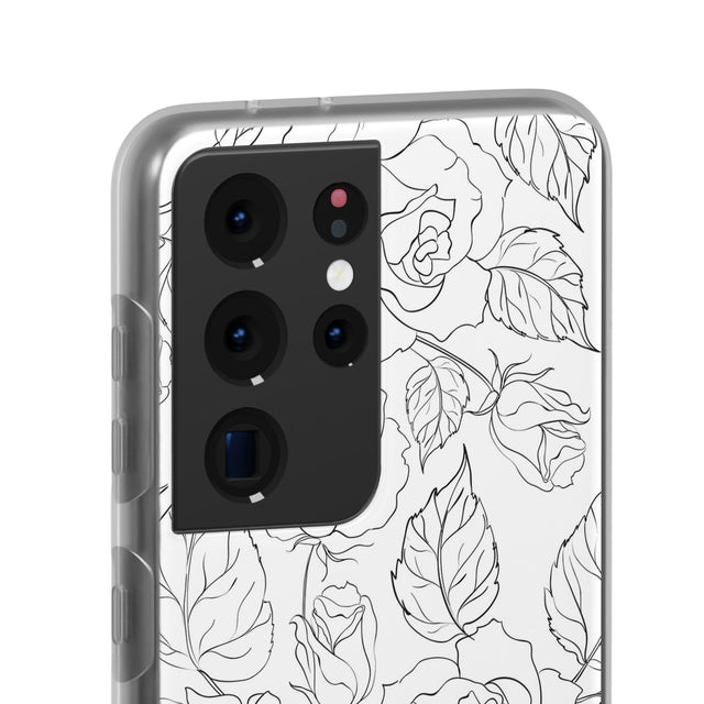 Samsung Galaxy S21 Ultra Flexi Case - Black Rose