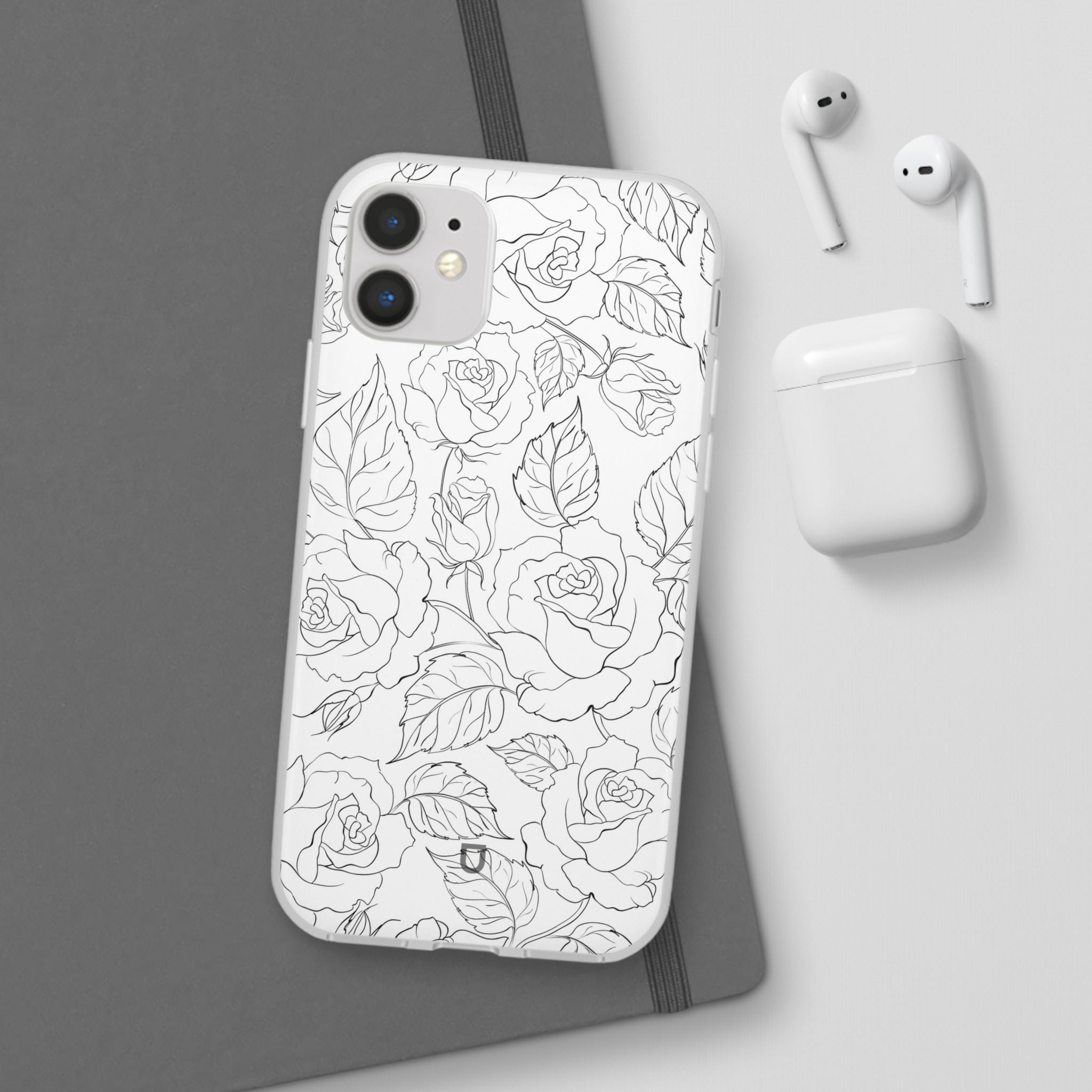 iPhone 11 Flexi Case - Black Rose