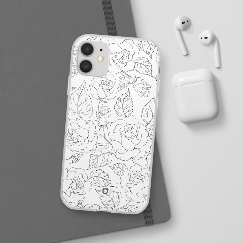 iPhone 11 Flexi Case - Black Rose