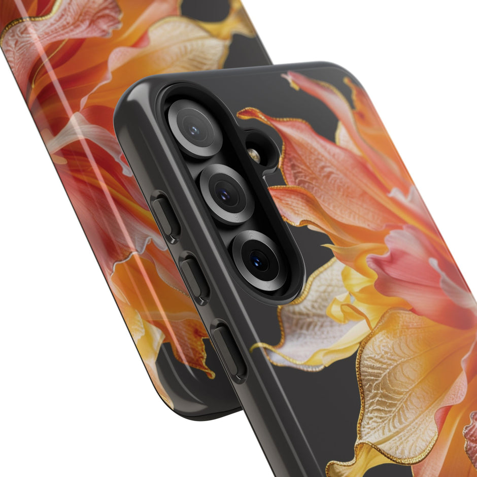 Samsung Galaxy S25 Series Tough Case - Ember Bloom Black