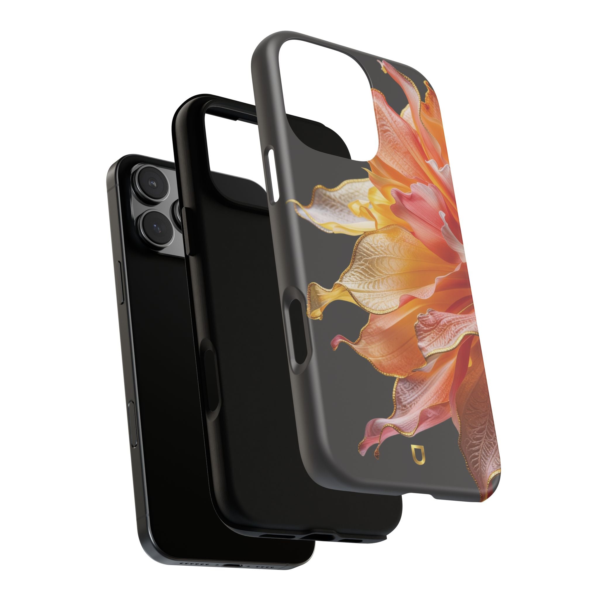 iPhone 16 Series Tough Case - Ember Bloom Black