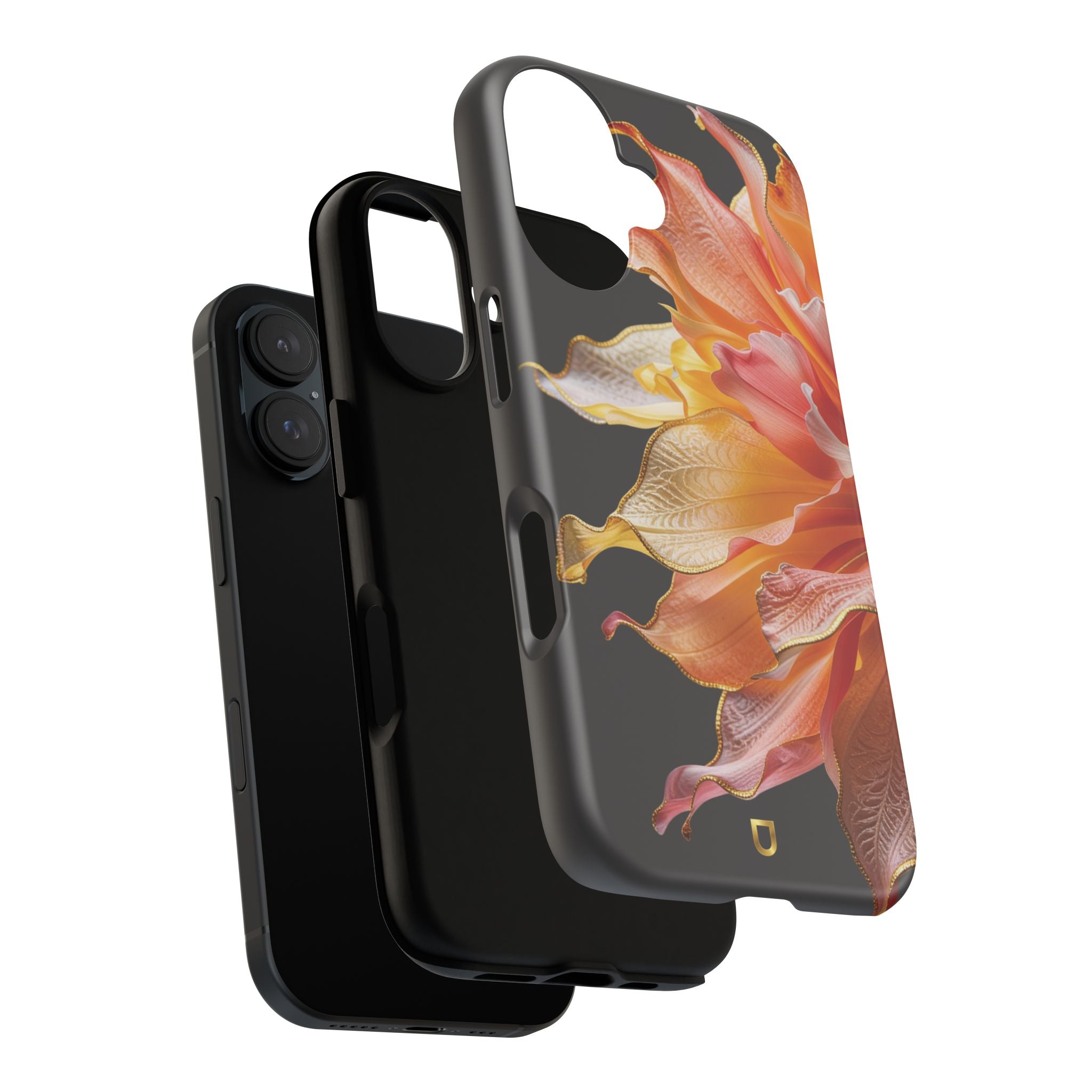 iPhone 16 Series Tough Case - Ember Bloom Black