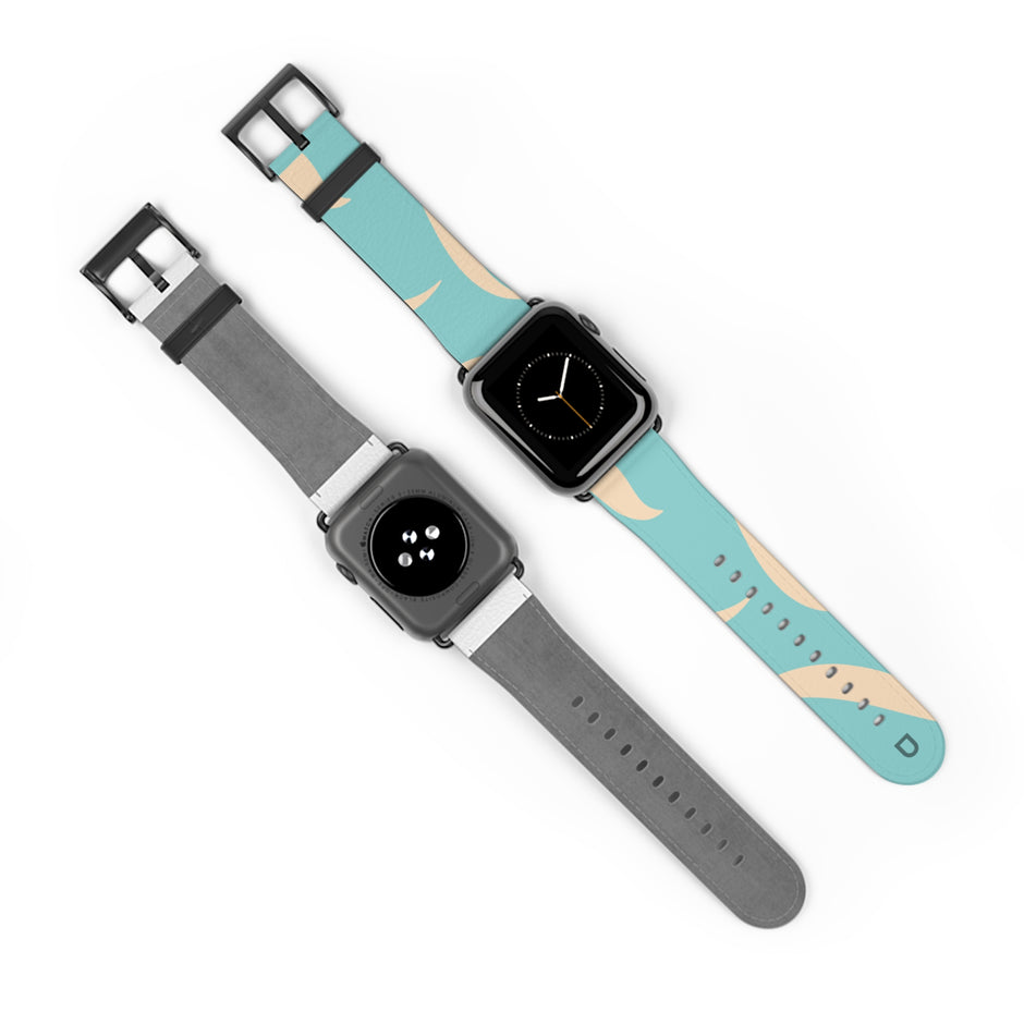 Apple Watch Series Bands - Aura Swirl  Bright Aqua