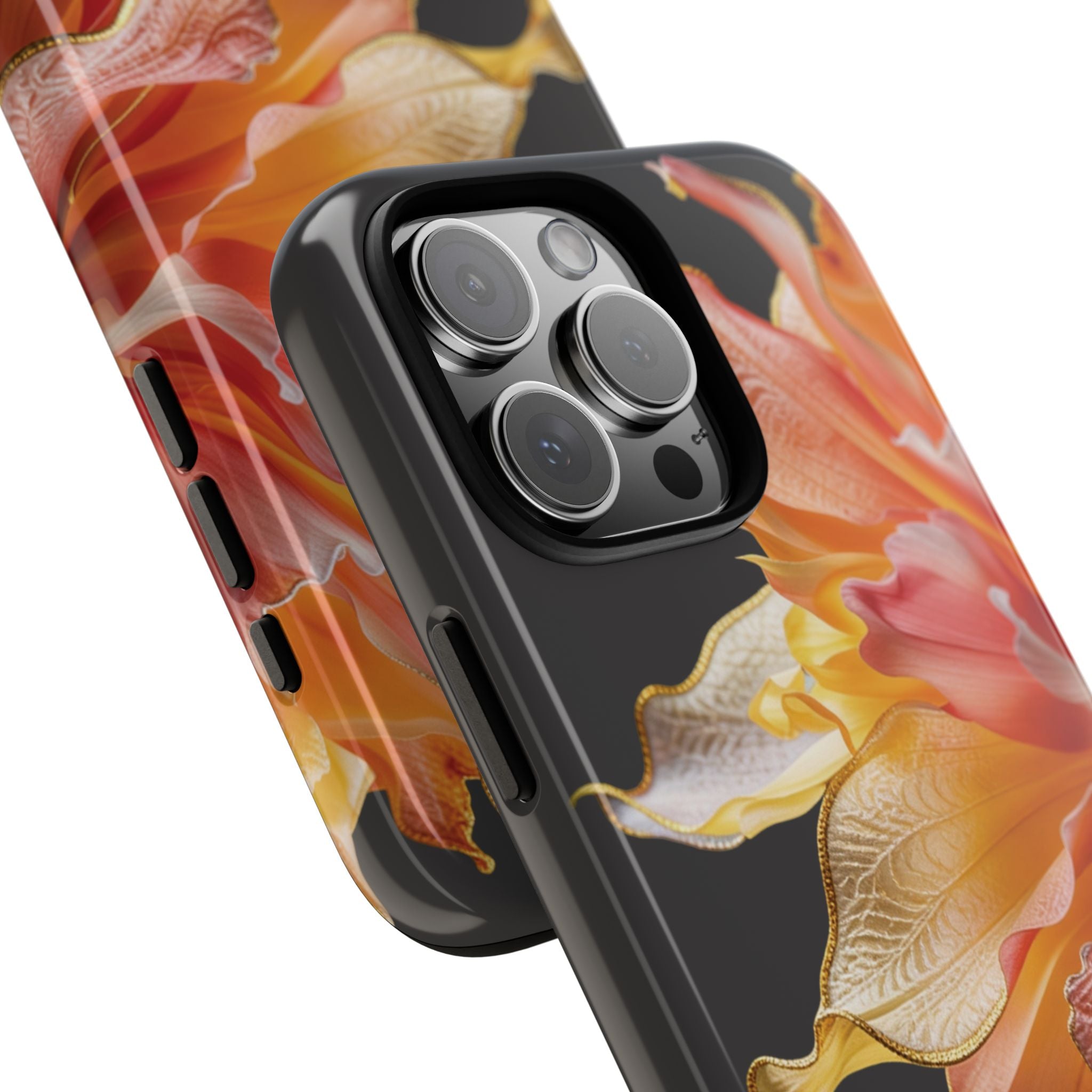 iPhone 16 Series Tough Case - Ember Bloom Black