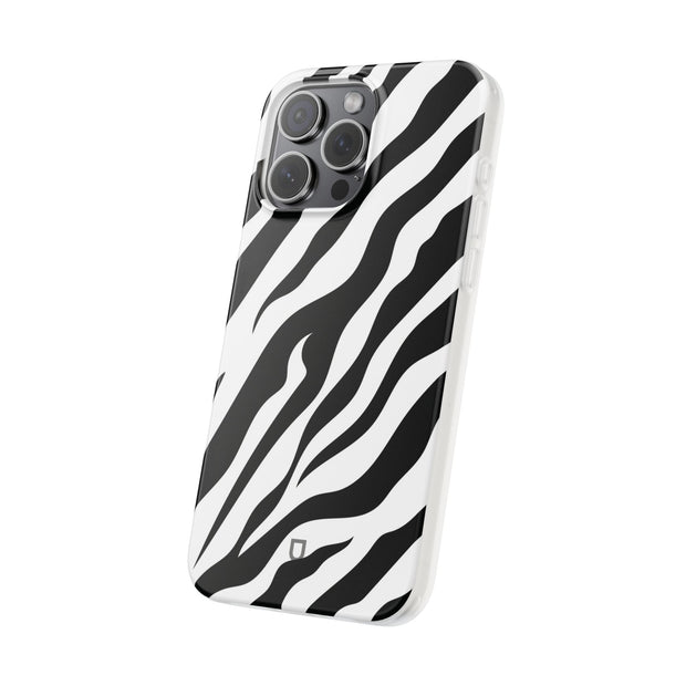 iPhone 15 Pro Max Flexi Case - Zebra