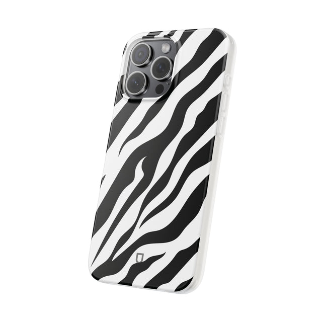 iPhone 15 Pro Max Flexi Case - Zebra