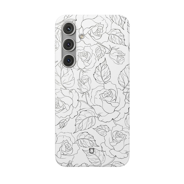 Samsung Galaxy S24 Plus Flexi Case - Black Rose