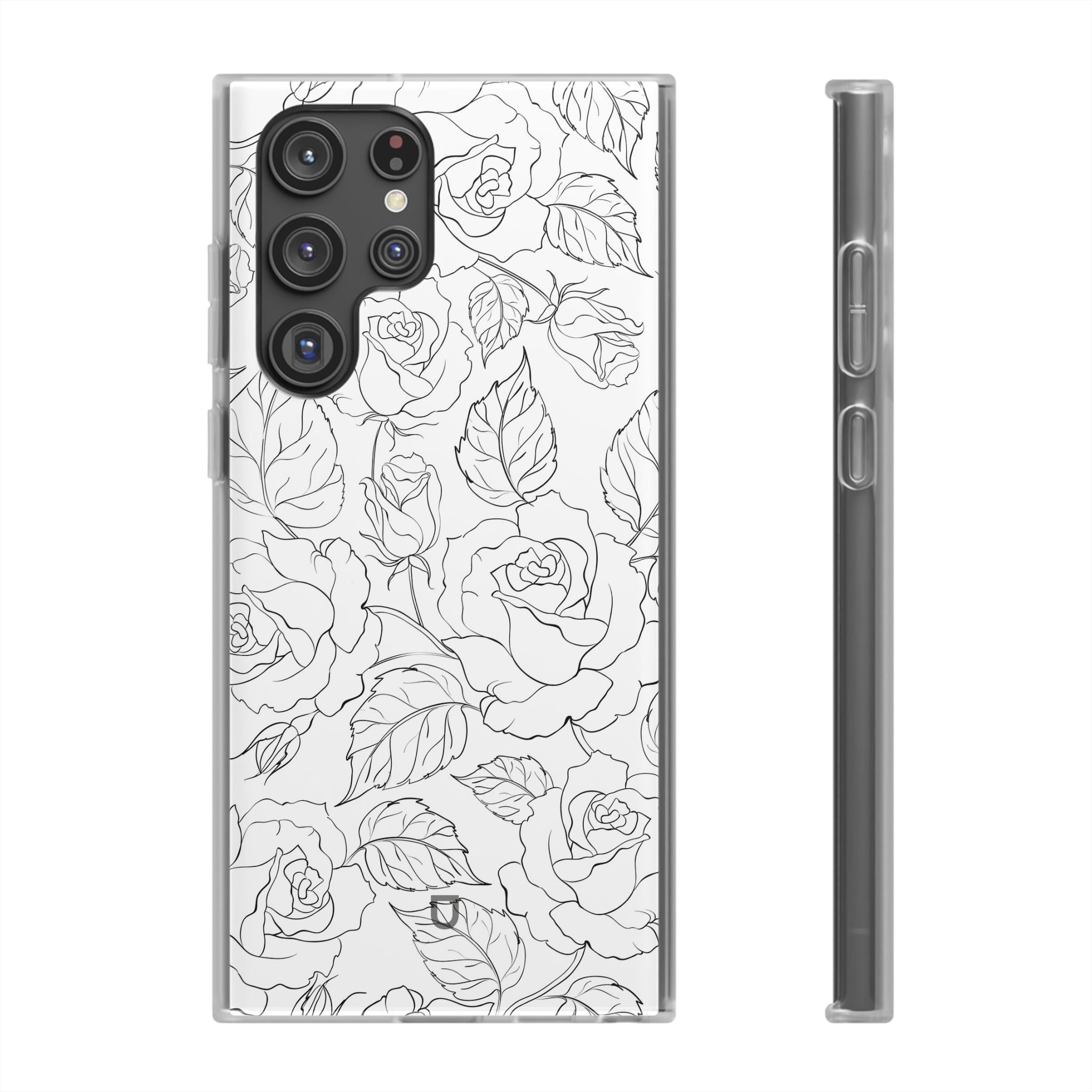 Samsung Galaxy S22 Ultra Flexi Case - Black Rose