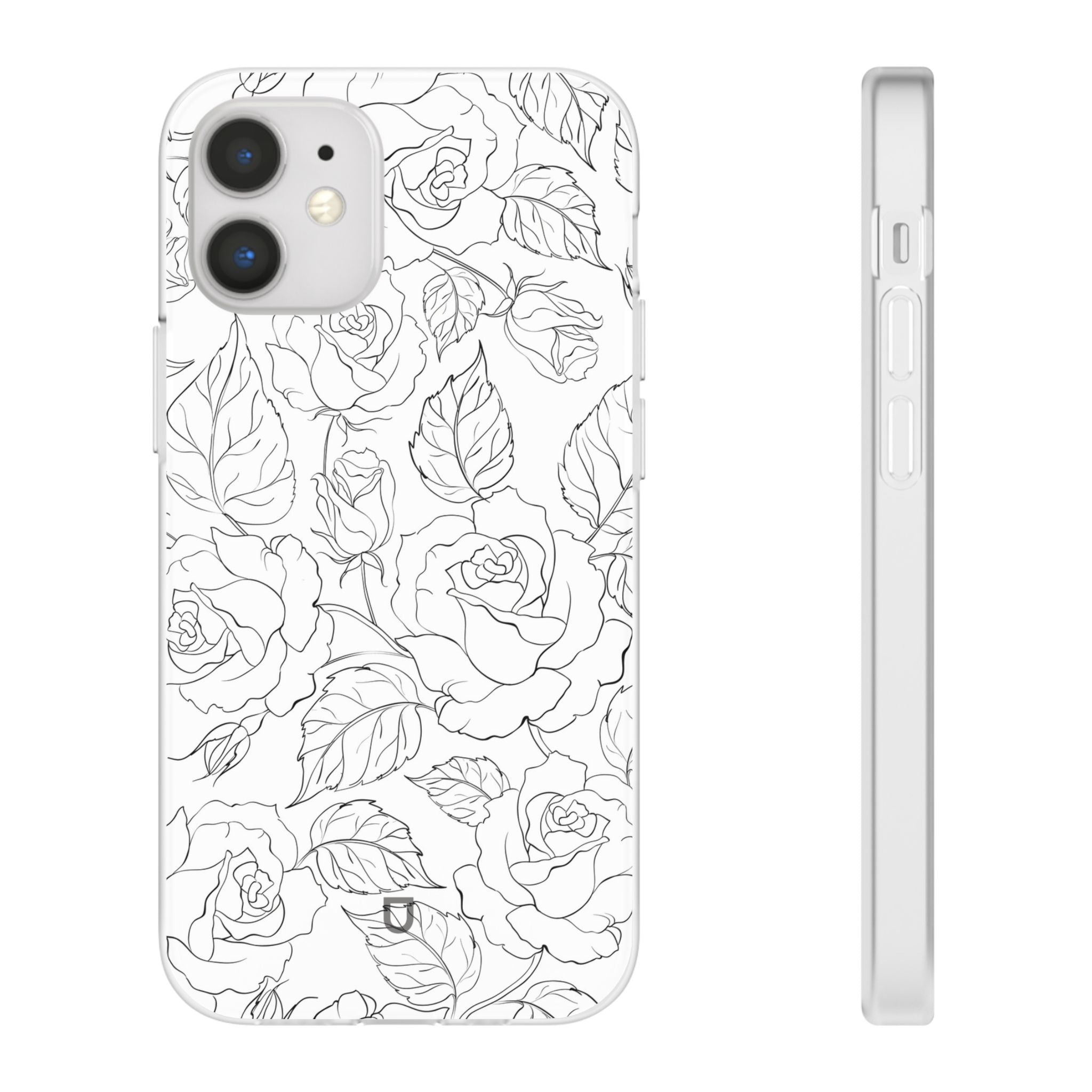 iPhone 12 Mini Flexi Case - Black Rose