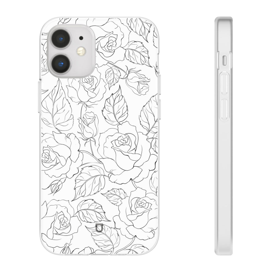 iPhone 12 Mini Flexi Case - Black Rose