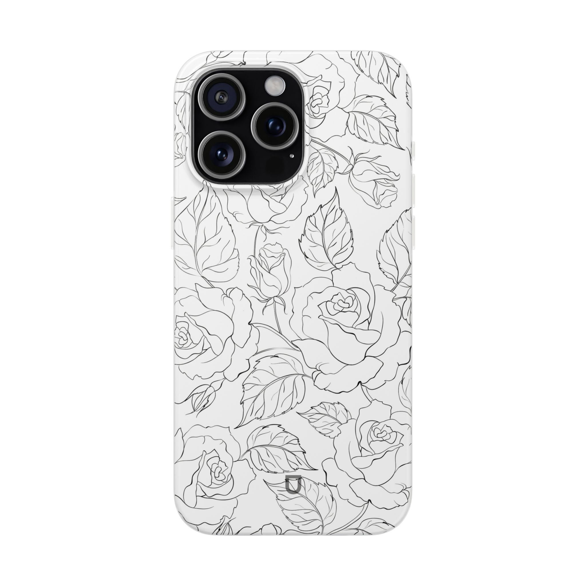 iPhone 15 Pro Max Flexi Case - Black Rose