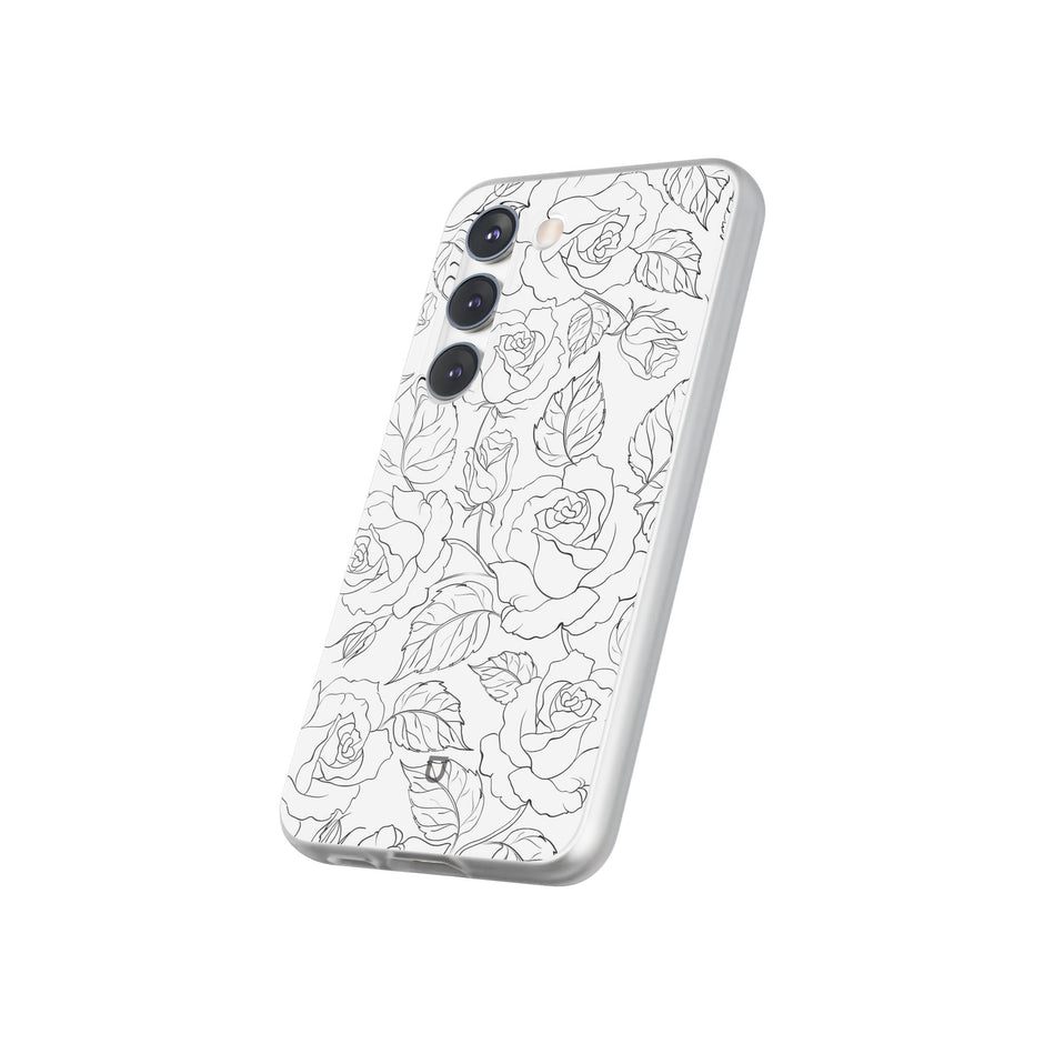 Samsung Galaxy S23 Flexi Case - Black Rose