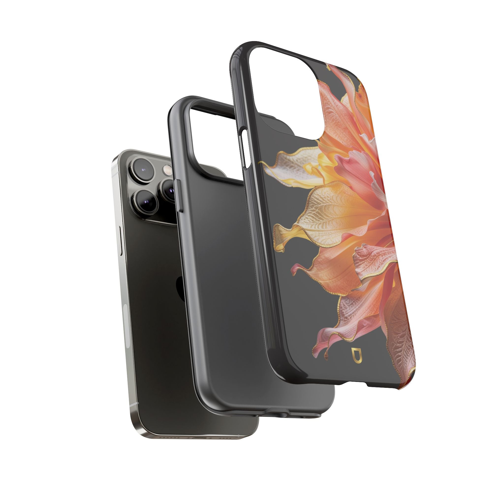 iPhone 14 Series Tough Case - Ember Bloom Black