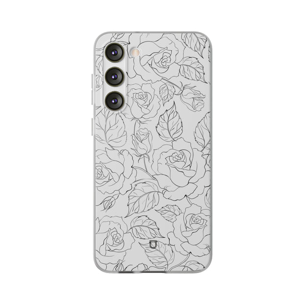 Samsung Galaxy S23+ Flexi Case - Black Rose