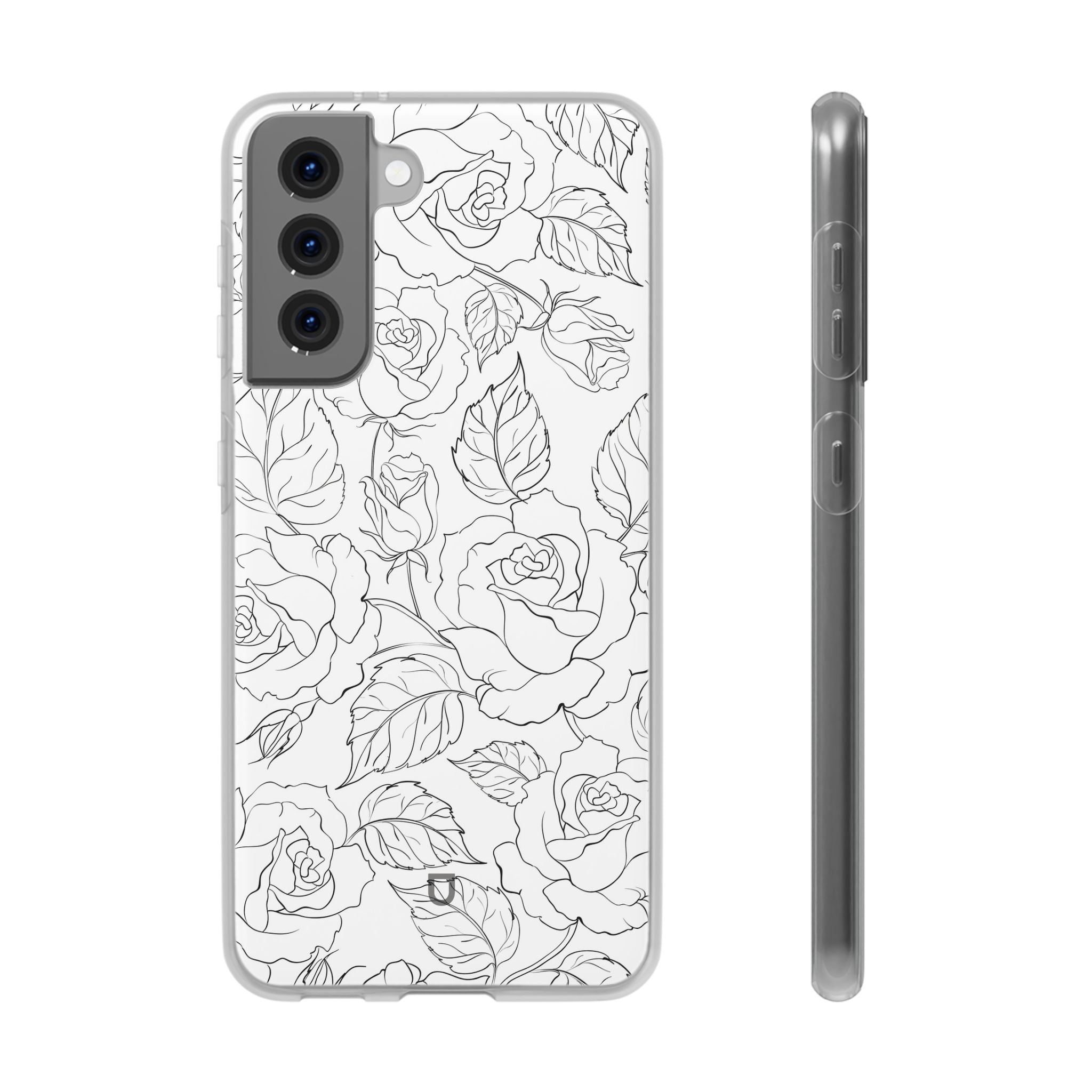 Samsung Galaxy S21 Flexi Case - Black Rose