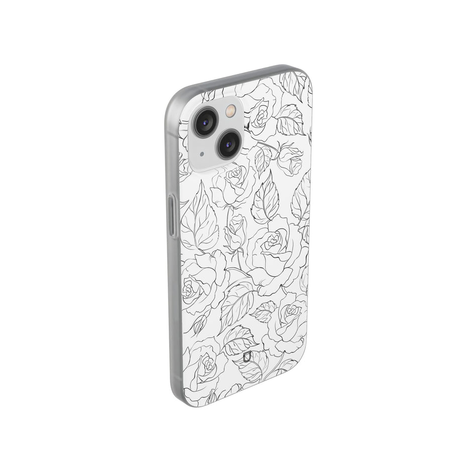 iPhone 14 Flexi Case - Black Rose