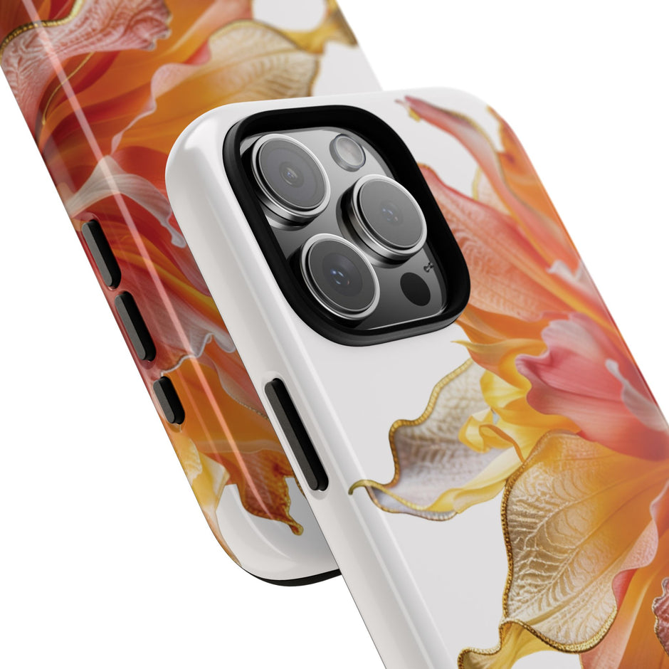 iPhone 16 Series Tough Case - Ember Bloom White