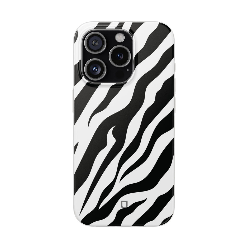 iPhone 15 Pro Flexi Case - Zebra