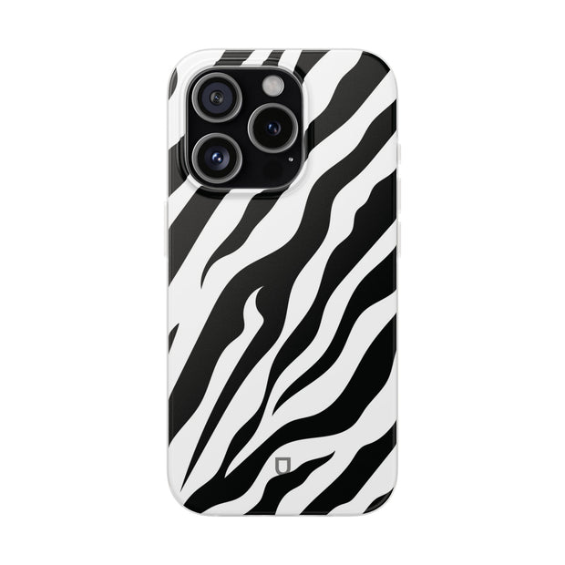 iPhone 15 Pro Flexi Case - Zebra