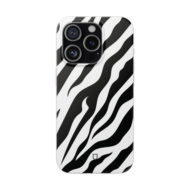 iPhone 15 Pro Flexi Case - Zebra