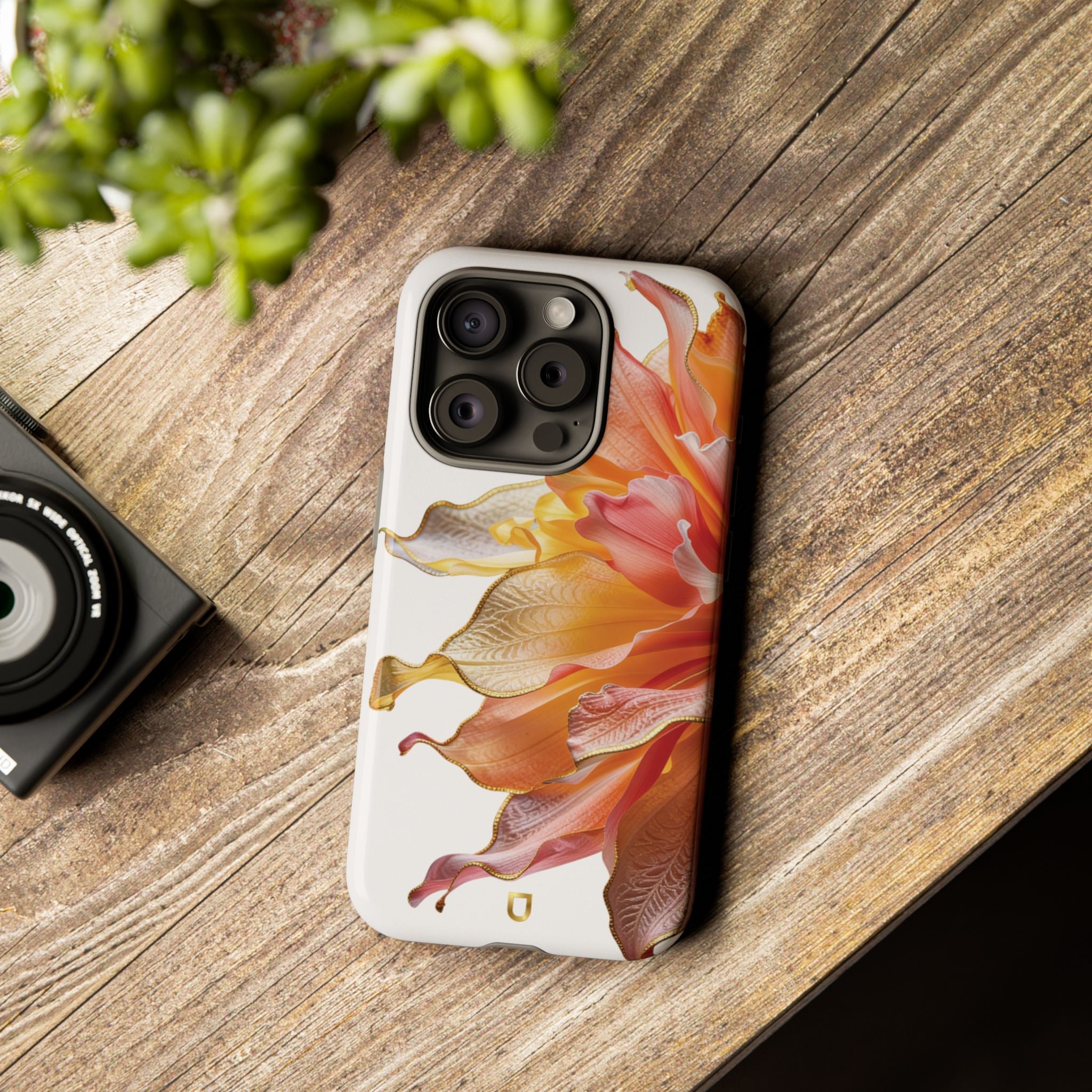 iPhone 15 Series Tough Case - Ember Bloom White