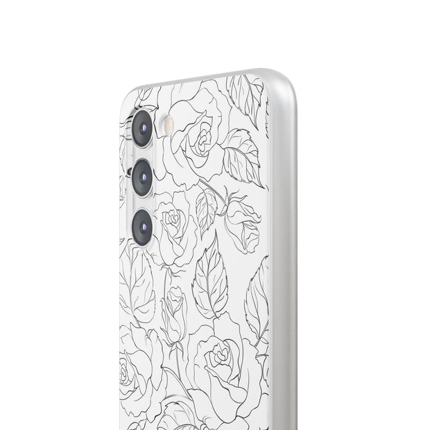 Samsung Galaxy S23+ Flexi Case - Black Rose