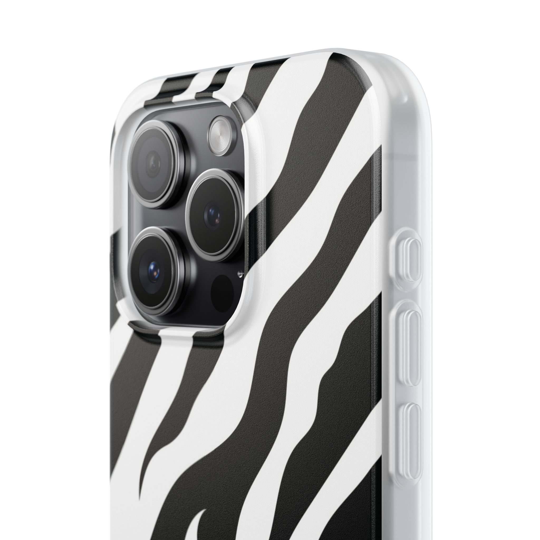 iPhone 15 Pro Flexi Case - Zebra