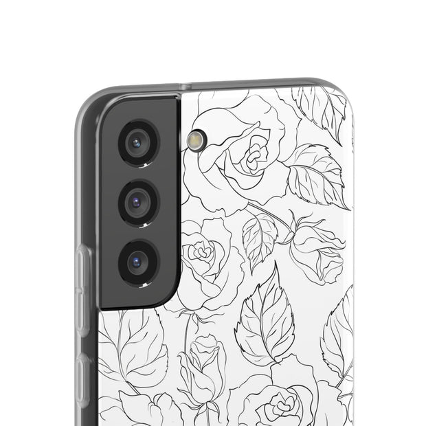 Samsung Galaxy S22 Flexi Case - Black Rose