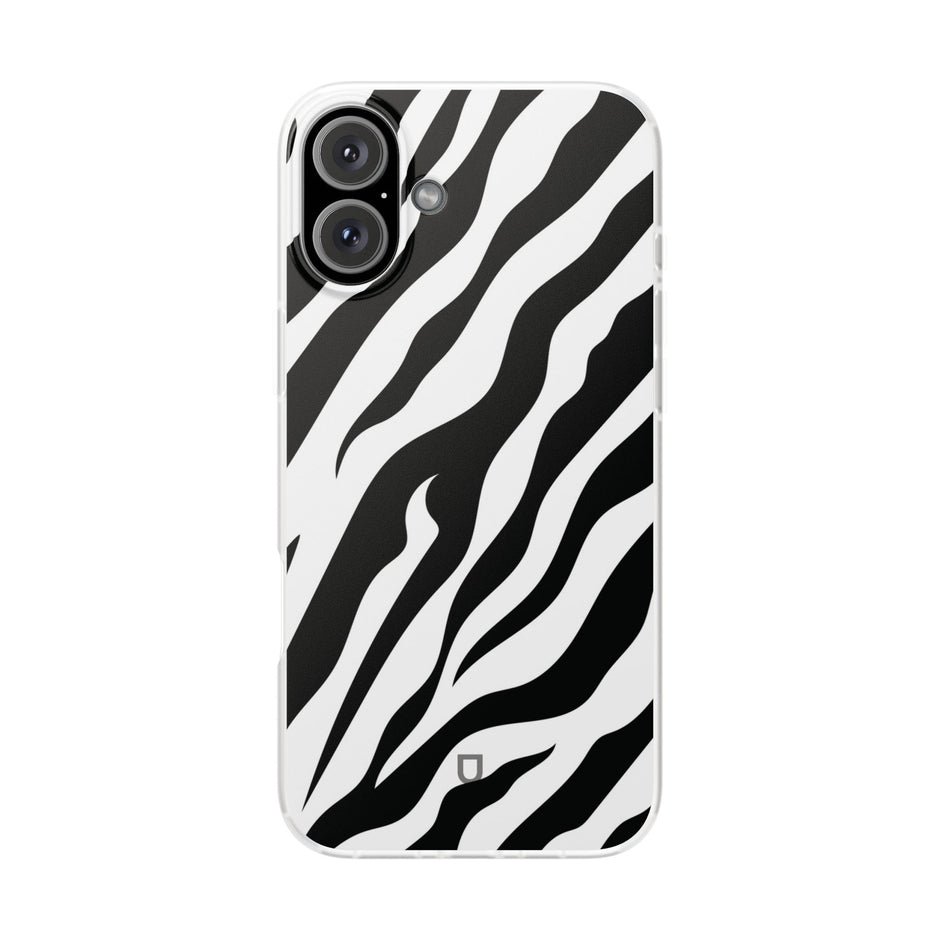 iPhone 16 Plus Flexi Case - Zebra