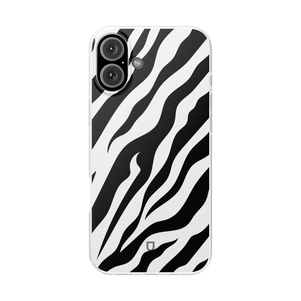iPhone 16 Plus Flexi Case - Zebra