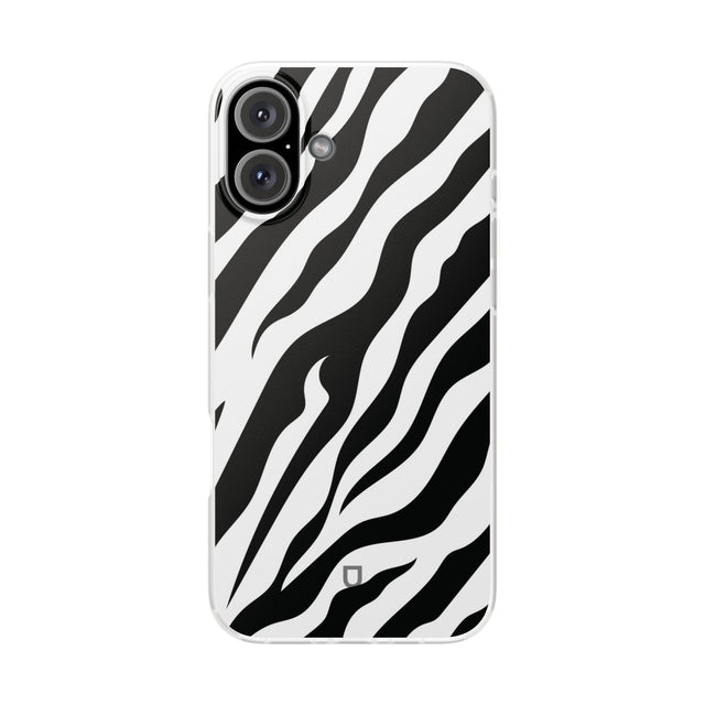 iPhone 16 Plus Flexi Case - Zebra