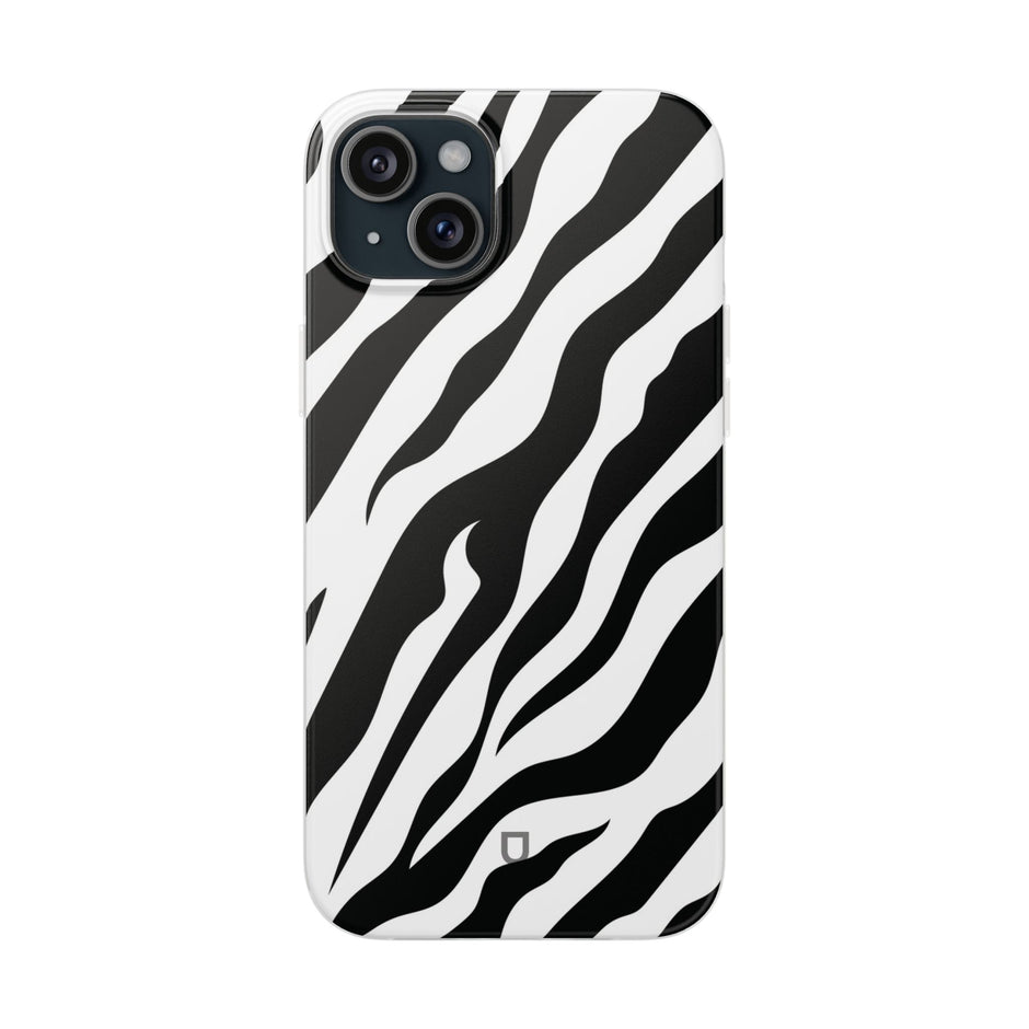 iPhone 15 Plus Flexi Case - Zebra