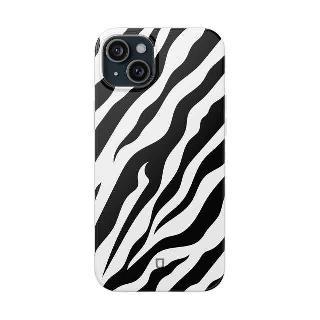 iPhone 15 Plus Flexi Case - Zebra