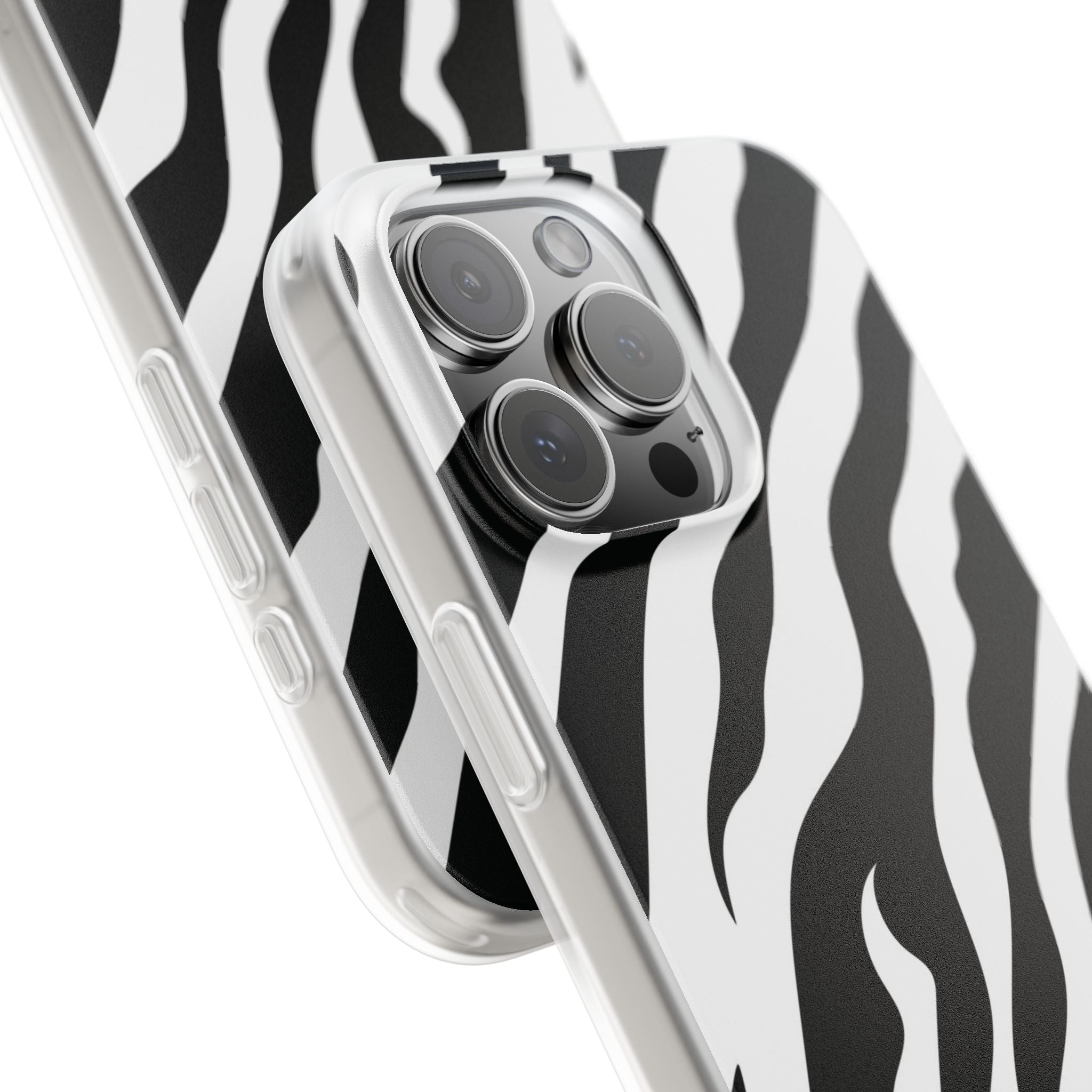 iPhone 16 Pro Max Flexi Case - Zebra