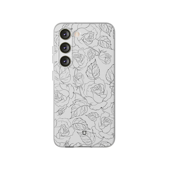 Samsung Galaxy S23 Flexi Case - Black Rose