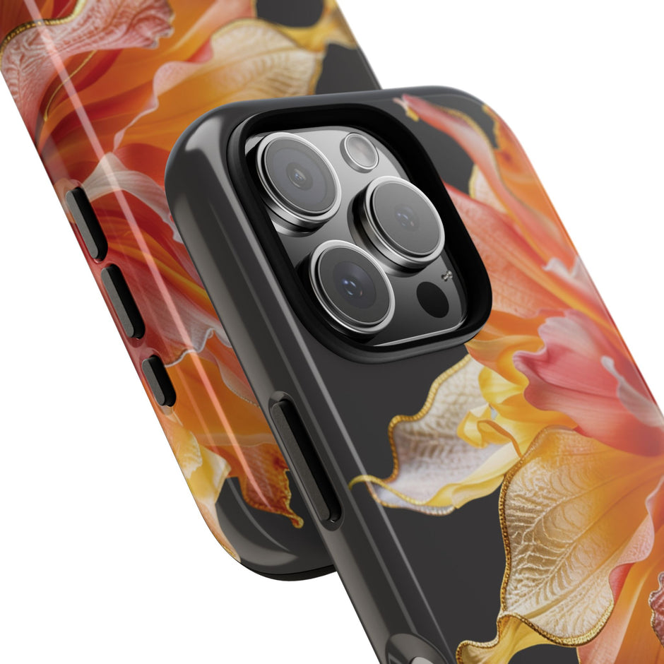 iPhone 16 Series Tough Case - Ember Bloom Black