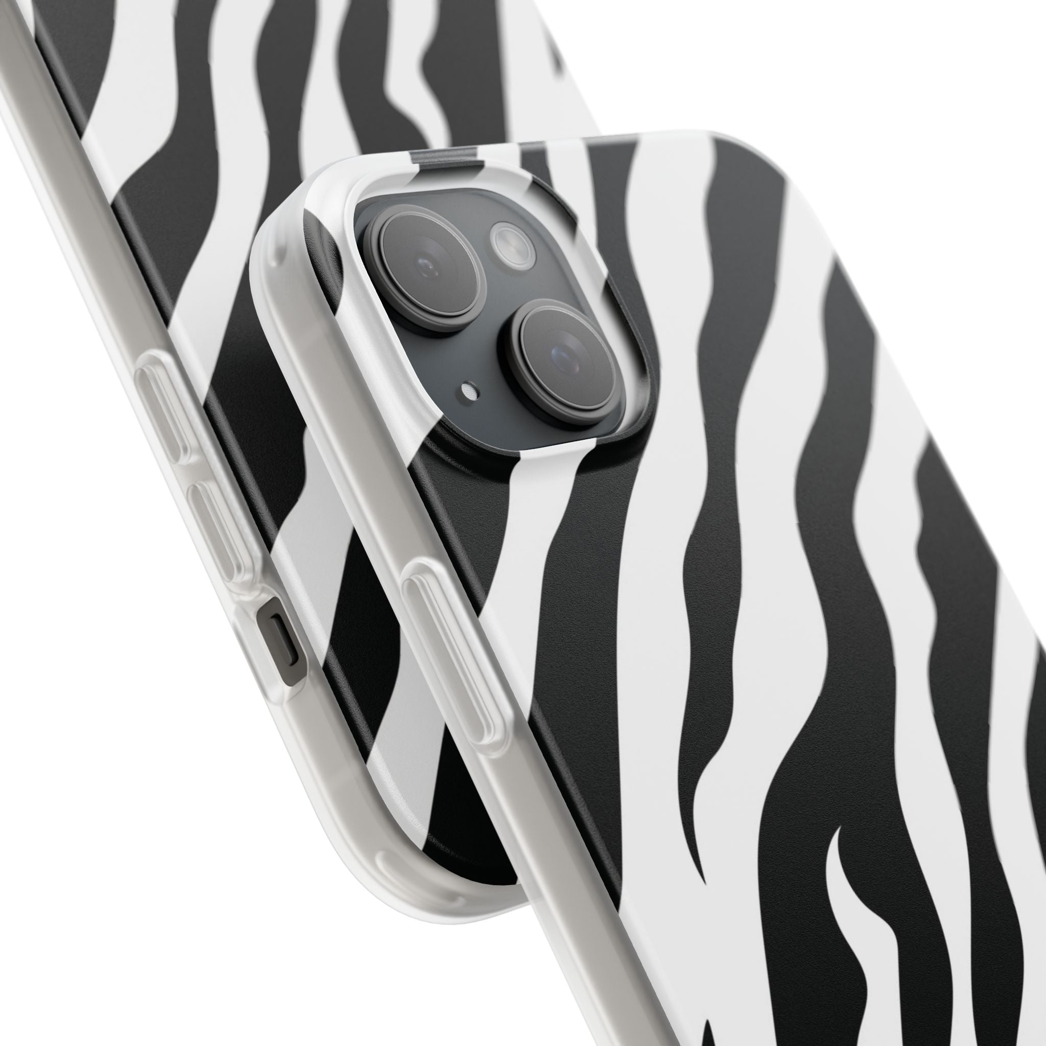 iPhone 15 Plus Flexi Case - Zebra