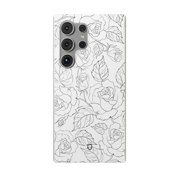 Samsung Galaxy S24 Ultra Flexi Case - Black Rose