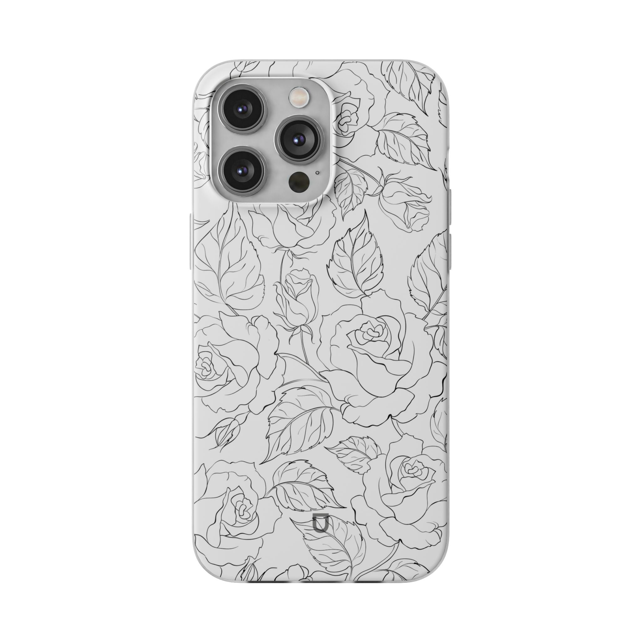 iPhone 14 Pro Max Flexi Case - Black Rose