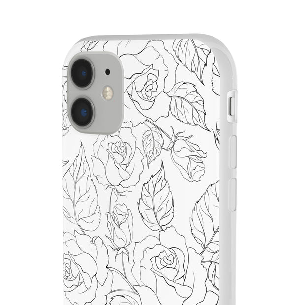 iPhone 11 Flexi Case - Black Rose