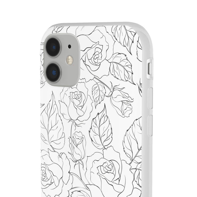iPhone 11 Flexi Case - Black Rose