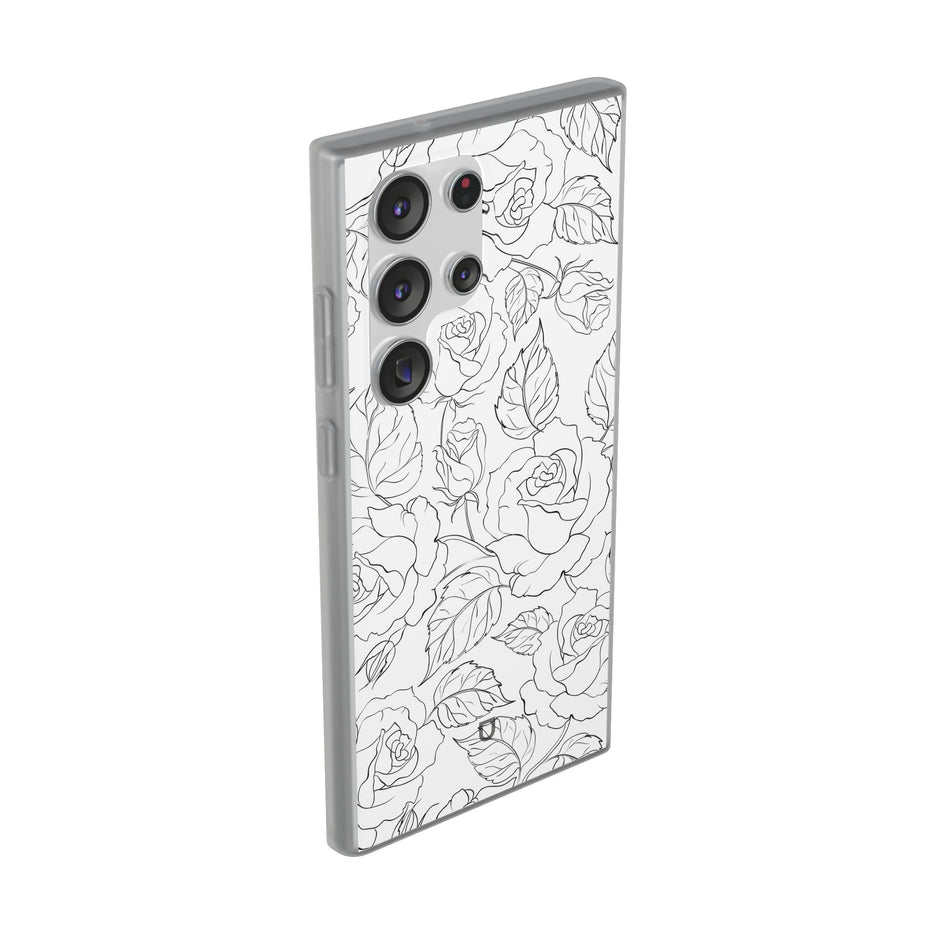 Samsung Galaxy S23 Ultra Flexi Case - Black Rose