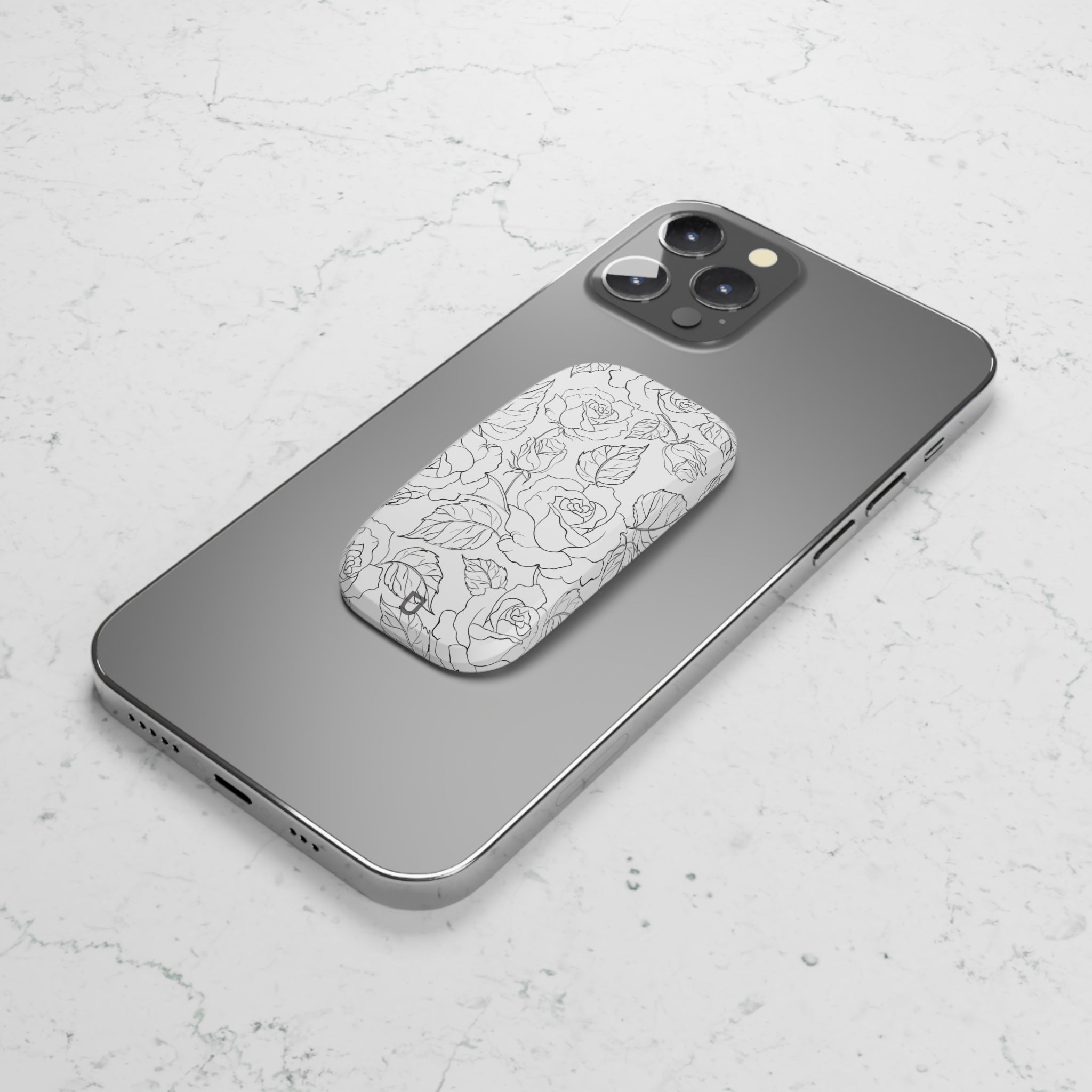 Phone Stand - Black Rose