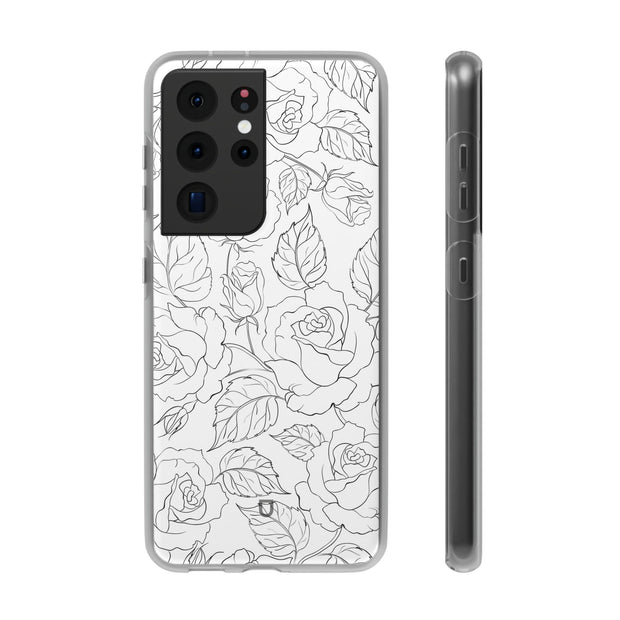 Samsung Galaxy S21 Ultra Flexi Case - Black Rose