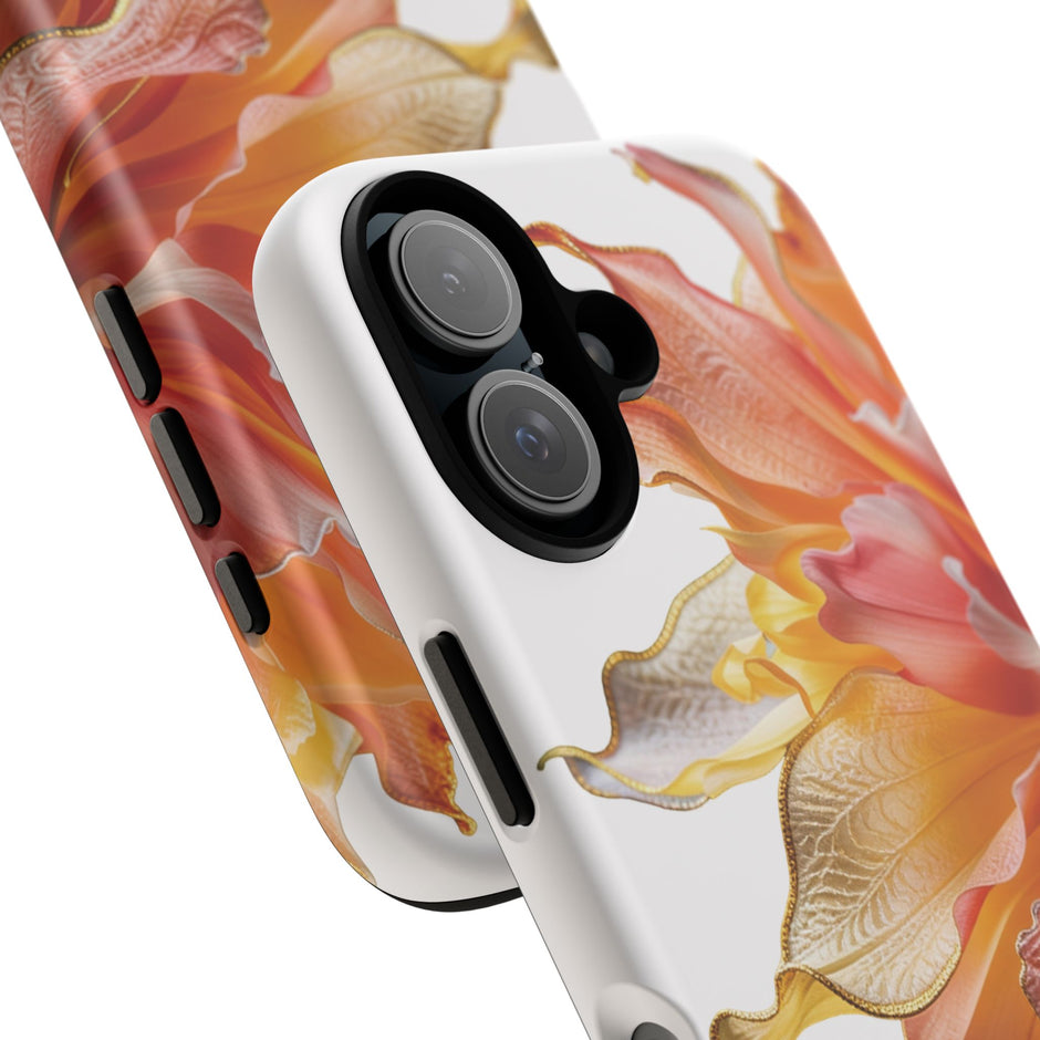 iPhone 16 Series Tough Case - Ember Bloom White