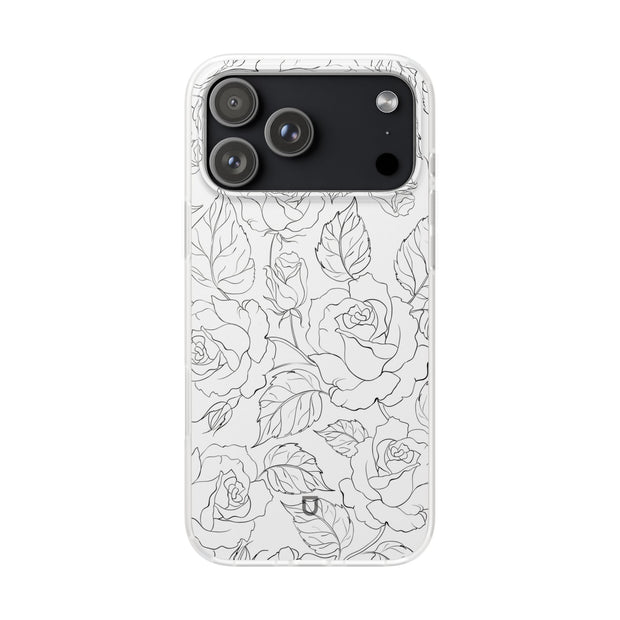 iPhone 17 Pro Max Flexi Case - Black Rose